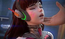 Компиляция хентай Overwatch dva с соло, собачьим стилем и анальным сексом